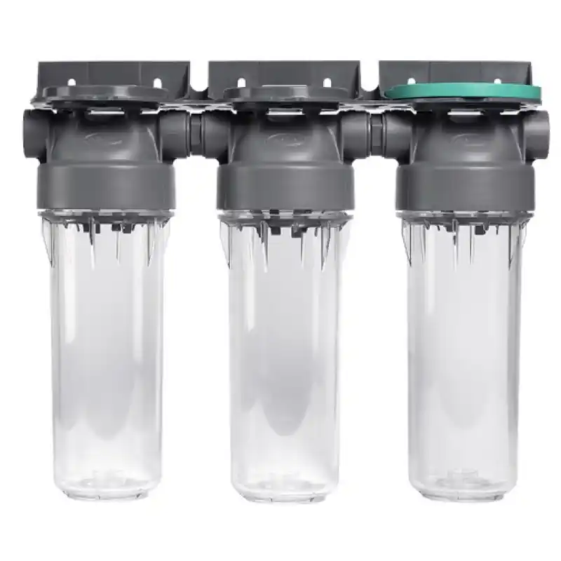Ecosoft trojité pouzdro filtrů 1“ SX na studenou vodu s příslušenstvím Beperkte Voorraad